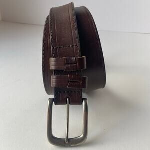 Red Head Brand Co Leather Belt 44 Double Keeper Brown 585500
